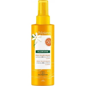 Klorane Слънцезащитен спрей, Sunscreen Milk Spray, Klorane Polysianes, with Organic Tamanu & Monoi SPF50 200 ml