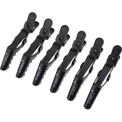 Sibel Gator 6ks klipy do vlasov 9cm, čierne