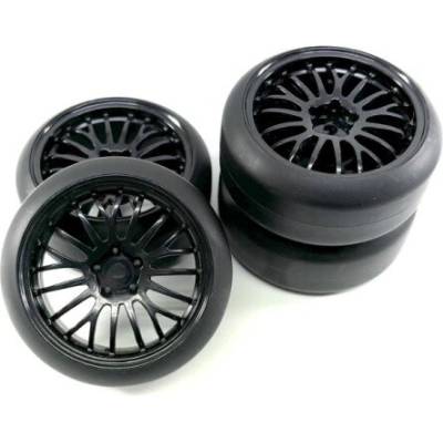 Absima Driftové pneumatiky Absima The Pimp černé 1:10 včetně disků 4ks