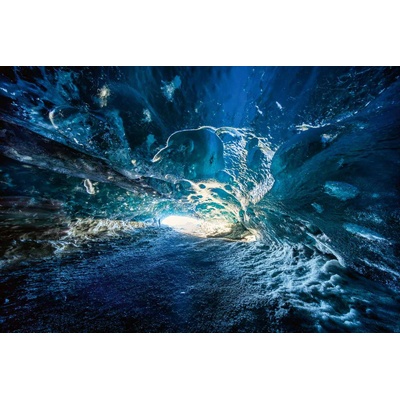 DIMEX ART Флизелинов фототапет синя ледена пещера 375 x 250 см
