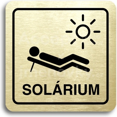 ACCEPT Piktogram solárium V - zlatá tabulka - černý tisk