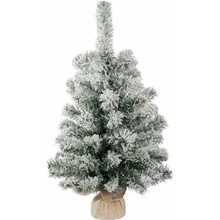 Stromček MagicHome Vianoce Snowy, jedľa v jute, zasnežený, 60 cm