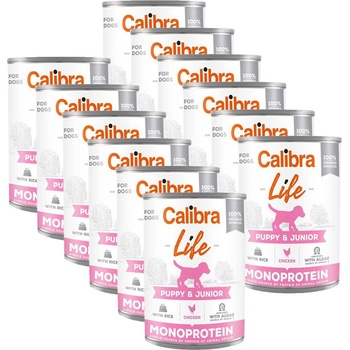 Calibra Dog Life Puppy & Junior Chicken with Rice 12 x 400 г