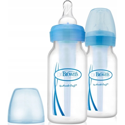 Dr. Brown's Options+ Kojenecká láhev anti-colic 0m+ modrá 120 ml 2 ks