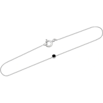 Eppi Zlatý minimalistický náramok s čiernym diamantom Lepio BR36749