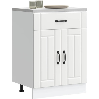 vidaXL Кухненски шкаф Lucca Бяла инженерна дървесина (853727)