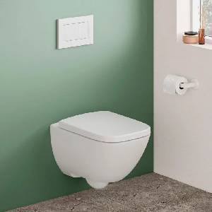 Geberit Комплект за окачена тоалетна чиния Geberit Selnova Square Premium без ринг със седалка (502.727.00.1)