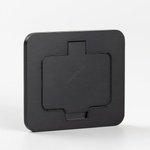 Brilagi - Вграден външен подов контакт IP55, черен, правоъгълен (BG3314)