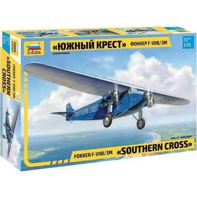 Zvezda Fokker F-VII Trimotor Model kit letadlo 7233 1:72