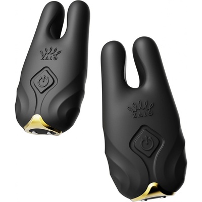 Zalo Nave Wireless Vibrating Nipple Clamps Obsidian Black