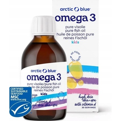 Čistý rybí olej pre deti DHA + EPA s vitamínom D pomaranč 150 ml