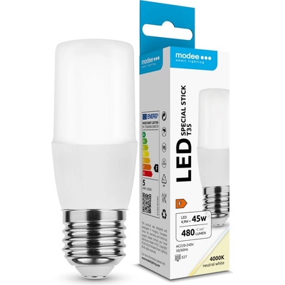 Modee Lighting LED žiarovka E27 4,9W 4000K T35 45W