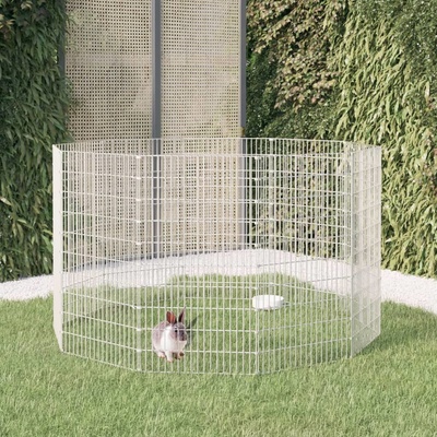 vidaXL 10dílná klec pro králíka 54 x 100 cm pozinkované železo