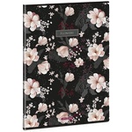 Ars Una Flowery Black 24 (5374) A4 тетрадка с карета и допълнителни скоби 53123749 (53123749)
