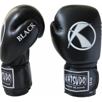 Katsudo Боксови ръкавици POWER BLACK, черни (KAT.POWERBLACK.BLACK)