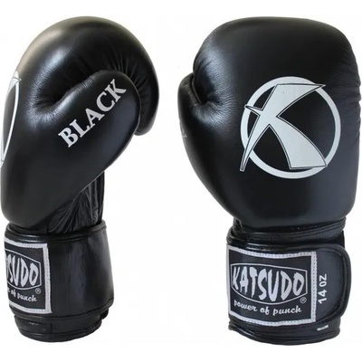 Katsudo Боксови ръкавици POWER BLACK, черни (KAT.POWERBLACK.BLACK)