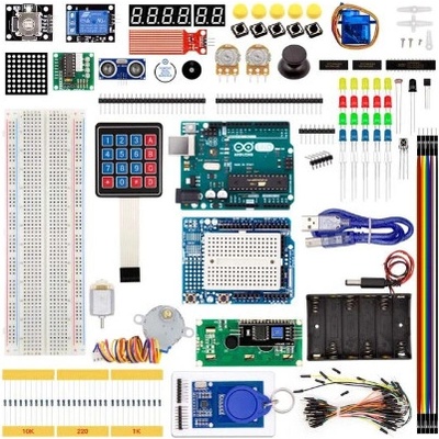 KUONGSHUN ELECTRONICS Vylepšená verzia súpravy s modulom Arduino UNO R3 v papierovej krabici