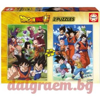 Educa Пъзел EDUCA 19915 - 2 х 500 части - Dragon Ball (EDU19915)