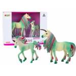 LEAN Toys Collectible Figurines Unicorn with Little Green 2 pcs