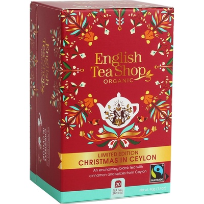 English Tea Shop BIO Vianoce na Cejlóne čierny korenený čaj 20 vrecúšok