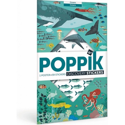 Poppik vzdelávací samolepkový plagát oceán
