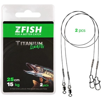 Zfish Lanko Titanium Leader 25cm 15 kg 2ks