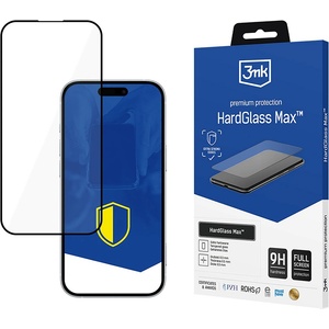 3mk Protection Протектор за iPhone 17 Pro - 3mk - HardGlass Max закален протектор за екран - Черен