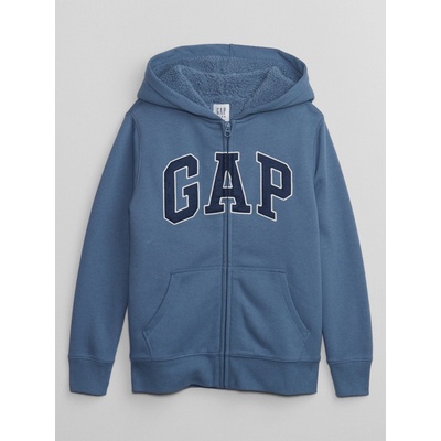 GAP detská zateplená mikina s logom modrá