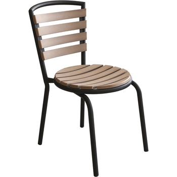 СТОЛ С КРЪГЛА СЕДАЛКА ПЛАСТИК УУД НАТУРАЛ (0195311)