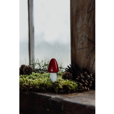 STOREFACTORY Keramická dekorácia huba BOHULT V.6cm červená