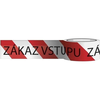 LEVIOR Páska výstražná bielo-červená 250m ZÁKAZ VSTUPU 44435