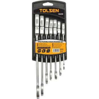 TOLSEN TOOLS Комплект гаечни ключове с тресчотка с чупеща се глава 7 броя tolsen ТЛС15259