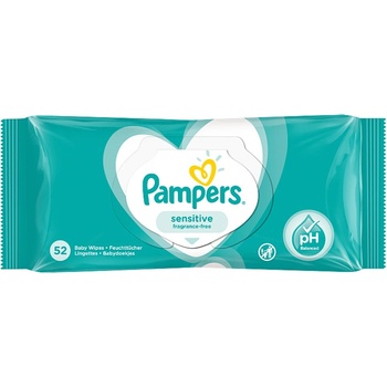 Pampers Sensitive dětské čisticí ubrousky 52 ks