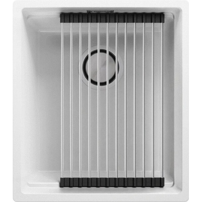 Твоят Стил Бяла кухненска гранитна мивка Прага 50 Level Slim XXL 460 x 470 мм