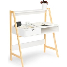 ModernHome /písací stôl s policou biely FH-CT200001