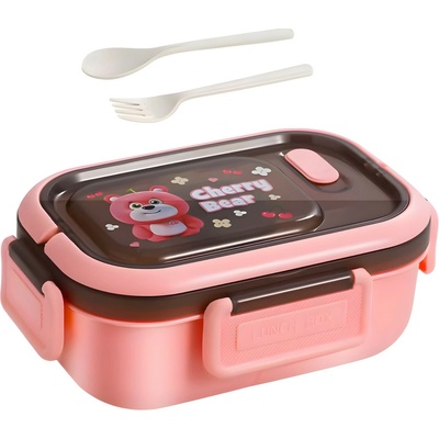 Lunchbox s priehradkami a príborom Fialová/Zajačik