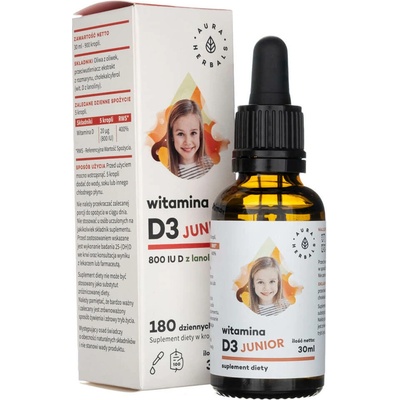 Aura Herbals Vitamin D3 Junior kapky 800 IU 30 ml
