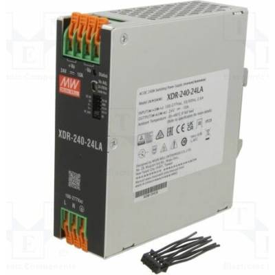 MEAN WELL XDR-240-24LA Napájecí zdroj: spínaný; na lištu DIN; 240W; 24VDC; 0÷10A; OUT: 1