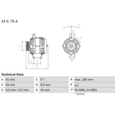 Generátor BOSCH 0 986 048 781