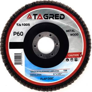 Tagred Лъскав диск 125 mm/22, 23 mm зърна P60 TA1005 (TA1005)