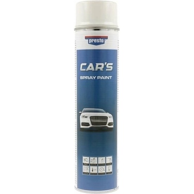 Presto Car´s lak na auto biela lesklá 600 ml, biely lesk
