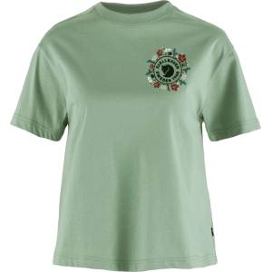Fjällräven Дамска тениска Fjällräven Women's Fjällblomster Logo T-Shirt - Misty Green - размер XL (916-6338-0315)