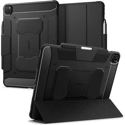 Spigen IPAD Pro 13 (2025) SPIGEN RUGGED ARMOR PRO калъф за активен FLIP, държач за моливи, черен ACS07007 (ACS07007)