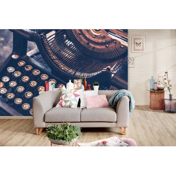 DIMEX ART s. r. o Самозалепваща се флизелинова фототапета винтидж пишеща машина ii. 375 x 250 см