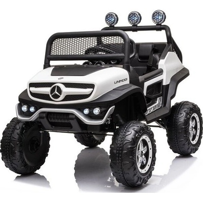 mamido Detské elektrické autíčko Mercedes-Benz Unimog S 4x4 biele