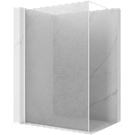 Mexen Kioto душ-преграда Walk-in 120 x 200 см, крекинг прозрачен 12 мм, бял (800-120-101-20-04-X)