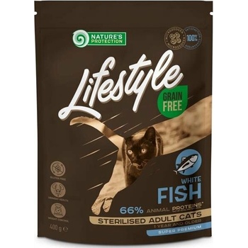 Nature's Protection Cat Dry LifeStyle GF Sterilised W.Fish 0,4 kg