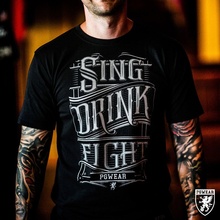 Triko PGwear Sing Drink Fight černé