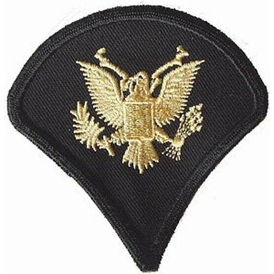Nášivka: Hodnost US ARMY rukávová Specialist Fourth Class černá | žlutá