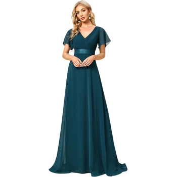 Ever Pretty večerní šaty EP09890-4 petrolejově modrá